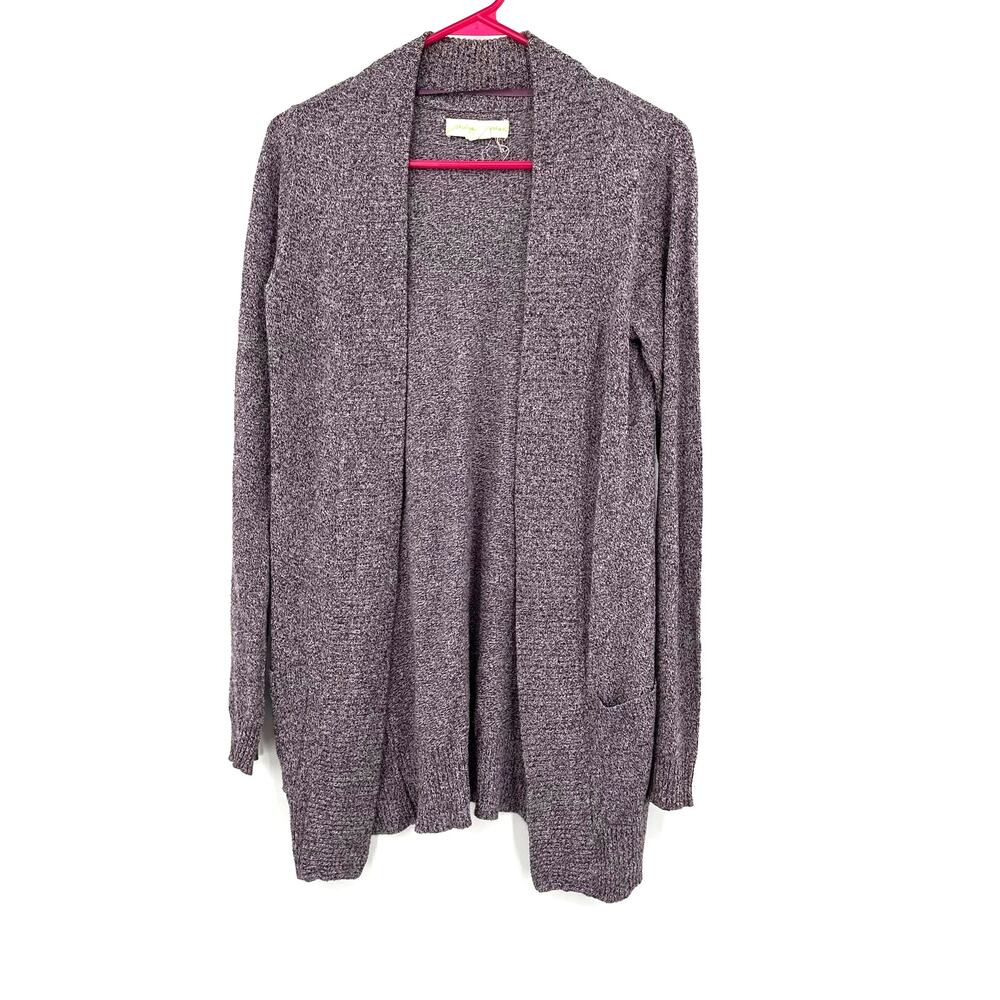 Staring at Stars Small Sweater Purple heathered open Front Cardigan Long Sleeve